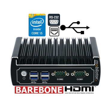 Wydajny mini komputer przemysowy z procesorem Intel Core i5 - IBOX-501 N15 i5-6200U Barebone
