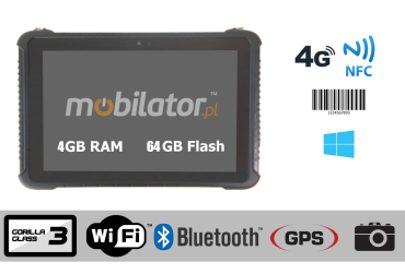 Emdoor I16HH v.11 - Wodoodporny wzmocniony Tablet przeymsowy z Win 10 Pro, czytnikiem kodw kreskowych 1D oraz technologi NFC