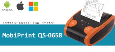 MobiPrint QS-0658 - Przemysłowa mobilna termiczna drukarka z modułem bluetooth (Android / IOS / Windows)