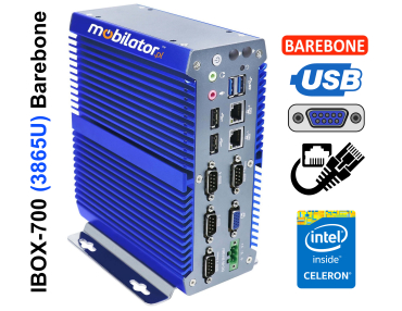 IBOX-700 (3865U) Barebone - Wzmocniony komputer przemysowy (2x LAN)