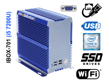 IBOX-701 i5 (7200U) v.2 - Fanless mini PC przemysłowe dla producentów (hale produkcyjne) - rozszerzony dysk SSD