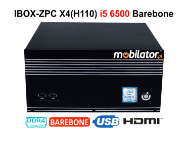 IBOX-ZPC X4(H110) i5 6500 Barebone - Przemysowy wzmocniony Mini PC bez wentylatora