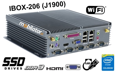 IBOX-206 v.1 - Odporny komputer przemysłowy z pamięcią DDR3 oraz dyskiem SSD