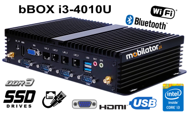 bBOX i3-4010U v.4 - Fanless Mini PC z 4-ema kartami sieciowymi LAN oraz technologią Bluetooth