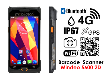 MobiPad PDA-50CCPLUS v.1 - Wodoszczelny kolektor-inwentaryzator ze skanerem kodw 2D (System Android 9.0) oraz NFC + 4G LTE + Bluetooth + WiFi