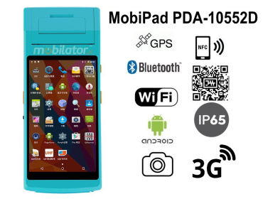 MobiPad PDA-10552D - Wytrzymay kolektor danych z drukark termiczn na pokadzie, skanerem kodw 2D  oraz WiFi z Bluetooth 
