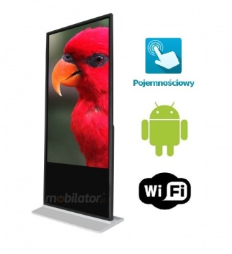 HyperView 65 v.3 - Metalowy panel reklamowy wolnostojcy z 65-calowym, dotykowym ekranem, z wifi, Android 7.1