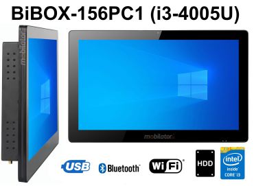 BiBOX-156PC1 (i3-4005U) v.7 -Tablet z 8 GB RAM i ekranem dotykowym, WiFi, HDD (500 GB) i Bluetooth (1xLAN, 6xUSB)
