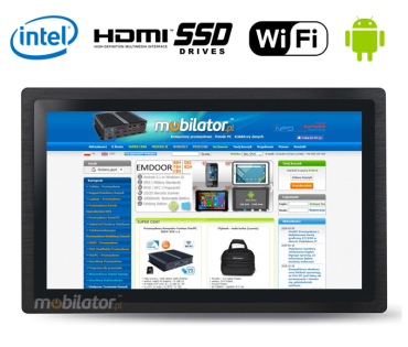MobiTouch 116RKK2 - 11.6 cala dotykowy przemysowy komputer panelowy z systemem Android 7.1, IP65 na cz przedni obudowy, zcza: COM*2, HDMI*1, USB*2, 1*RJ45, DC12V, Audio*1