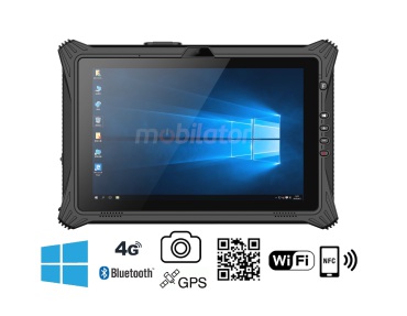 Wytrzymay 10-calowy tablet (IP65 + MIL-STD-810G) z Windows 10 Home, skanerem kodw 2D Honeywell, 8GB RAM, dyskiem 128GB ROM, BT 4.2, NFC - Emdoor I10U v.2