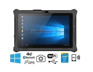 Wytrzymay tablet z ekranem 10 cali i i7, NFC, pamici 16GB RAM i dyskiem 256GB SSD, Windows 10 PRO, Bluetooth 4.2 oraz USB 2.0 - Emdoor I10U v.22
