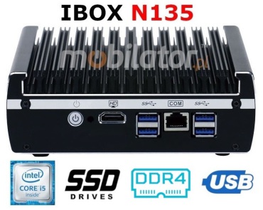 IBOX N135 v.11 - Aluminiowy miniPC z dwurdzeniowym procesorem Intel Core, 16GB RAM DDR4, wsparciem Linux i Windows oraz dyskiem 256GB SSD