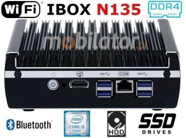 IBOX N135 v.17 - Aluminiowy miniPC z dyskami 512GB SSD, SATA 1TB HDD, szybką pamięcią RAM - 32GB z modułami WiFi i Bluetooth