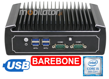 IBOX N1554 v.1 - Solidny miniPC w wersji BAREBONE z czterordzeniowym procesorem Intel Core, portami 4x USB 3.0, 2x RS485 oraz HDMI