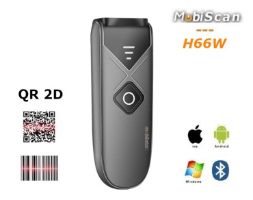 MobiScan H66W - mobilny skaner kodw kreskowych i QR (1D/2D - CMOS) - do czenia ze smartfonem, tabletem, laptopem, komputerem stacjonarnym - poczenie poprzez: kabel USB, Bluetooth i radiowo (2.4GHz)
