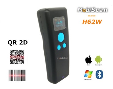 MobiScan H62W - kieszonkowy mobilny mini czytnik kodw kreskowych 1D/2D z wywietlaczem OLED i komunikacj poprzez Bluetooth, Wireless 2.4GHz oraz USB