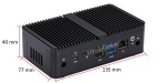 mBOX QC750 v.3 - Komputer przemysowy pasywny z dyskiem SSD 512GB, 4GB RAM, 2x RS-232, 2x USB2.0, 2x USB3.0, 1x RJ45 Port for Gigabit LAN, 1xHDMI oraz WIFI + Bluetooth - zdjcie 3