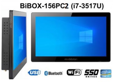 BiBOX-156PC2 (i7-3517U) v.8 - Nowoczesny panelowy komputer z dotykowym ekranem, WiFi i rozszerzonym dyskiem SSD (512 GB) z licencj Windows 10 PRO