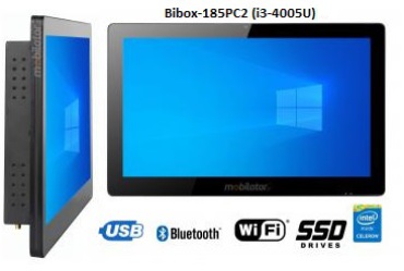 BiBOX-185PC2 (i3-4005U) v.8 - Nowoczesny panelowy komputer z dotykowym ekranem, WiFi i rozszerzonym dyskiem SSD (512 GB)