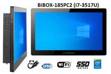 BiBOX-185PC2 (i7-3517U) v.3 - 18,5 cali, IP65, metalowy wzmocniony panel - przemysowy komputer dotykowy - rozszerzenie SSD, 8GB RAM