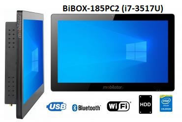 BiBOX-185PC2 (i7-3517U) v.6 - Panelowy komputer z dotykowym ekranem, WiFi, 8GB RAM z dyskiem HDD (500 GB) oraz Bluetooth