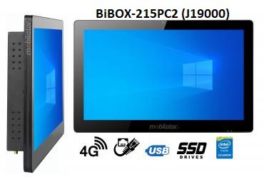 BiBOX-215PC2 (J1900) v.4 - Wzmocniony panel komputerowy z IP65 (odporno woda i py) z dyskiem SSD 256 GB, technologi 4G oraz WiFi