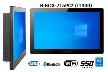 BiBOX-215PC2 (J1900) v.5 - Mocny panelowy komputer z dotykowym ekranem, odpornoci IP65, WiFi i rozszerzonym dyskiem SSD (512 GB)