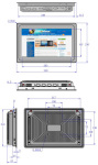 Wstrzsoodporny wzmocniony panel  metalowy, ekran dotykowy 13-calowy jasny wywietlacz  BiBOX-133PC2